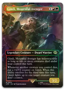 Gimli, Mournful Avenger (Borderless) #436 (Foil) NM Lord of the Rings Magic MTG - Image 1