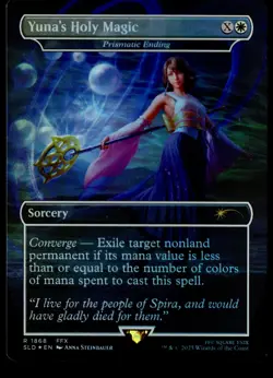 NM Rainbow Foil Yuna's Holy Magic (Prismatic Ending) SLD #1868 Final Fantasy - Image 1