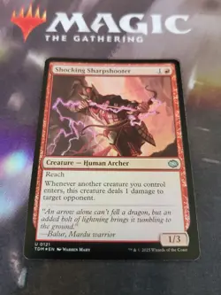 Mtg. Shocking Sharpshooter. Foil. Tarkir: Dragonstorm. Pack Fresh - Image 1