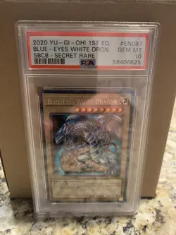 Yu-Gi-Oh Blue-Eyes White Dragon SBCB-EN087 - Secret Rare 1st Edition PSA 10 - Image 2