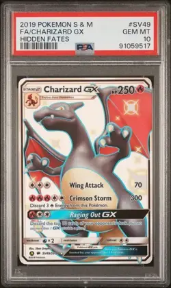 Charizard GX #SV49/SV94 PSA 10 Gem Mint S&M Hidden Fates Pokemon Card TCG - Image 1