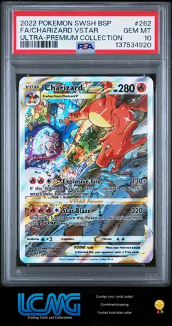 2022 Pokemon Black Star Promo #262 Charizard Vstar Ultra Premium PSA 10 - Image 1