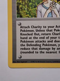 Charity 99/132 Gym Heroes Pokemon Trainer Card LP Vintage 2000 - Image 5