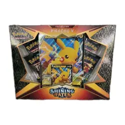 NEW POKEMON TCG SHINING FATES PIKACHU V BOX 4 Booster Packs SEALED 820650808692 - Image 1