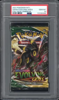 [PSA 10] Evolving Skies Booster Pack Foil Sword Shield Umbreon English POKEMON - Image 1