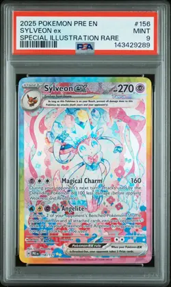 2025 POKEMON PRE EN PRISMATIC EVOLUTIONS 156 SYLVEON EX PSA 9 - Image 1