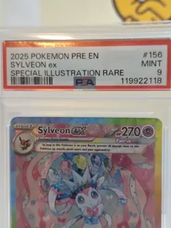 POKEMON 2025 PRE EN PRISMATIC EVOLUTIONS SYLVEON EX SIR PSA 9 #156 - Image 3