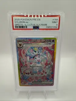 POKEMON 2025 PRE EN PRISMATIC EVOLUTIONS #156 SYLVEON EX PSA 9 - Image 1