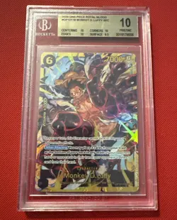 2025 ONE PIECE OP10-ROYAL BLOOD #118 MONKEY D. LUFFY BGS 10 PRISTINE - Image 1