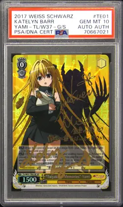 Weiss Schwarz PSA 10 "Taiyaki of Memories" Yami TL/W37-TE01SP SP Katelyn Barr - Image 1