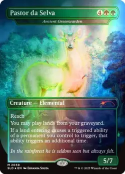 Pastor da Selva - Ancient Greenwarden (Rainbow Foil) -Foil Near Mint MTG - Image 1