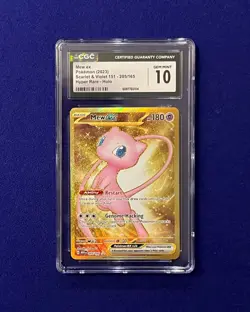 CGC 10 Mew Ex #205 SV 151 2023 Pokemon GEM MINT - Image 1