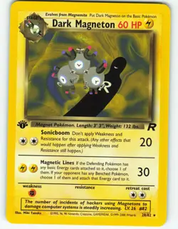 Dark Magneton - 1st Edition - 28/82 Team Rocket - Pokemon TCG - 2000 - Image 1