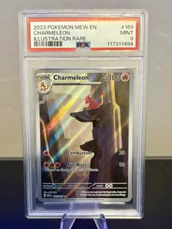 2023 POKEMON MEW EN 151 CHARMELEON ILLUSTRATION RARE #169 PSA 9 - Image 1