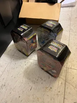 Set of 3 Pokemon Hidden Fates Tins - Charizard, Gyarados, and Raichu - Sealed - Image 2
