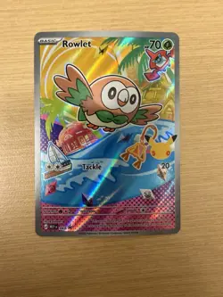 Rowlet 43 First Partner Illustration Rare Pokemon 30th Anniversary MEP 043 NM - Image 1
