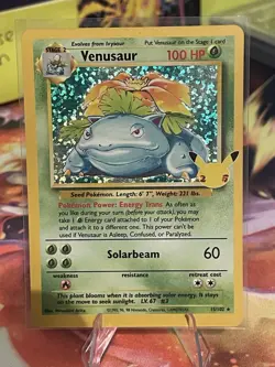 Pokemon TCG Celebrations Venusaur Holo Rare Card #15/102 Classic Collection NM - Image 1