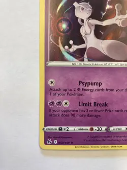 Pokemon TCG Mewtwo Crown Zenith 059/159 Holo Holo Rare - Image 5