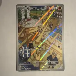 Pokemon Timburr 183/167 Sv06 Holo 80 HP Illustration Rare Card - Image 1
