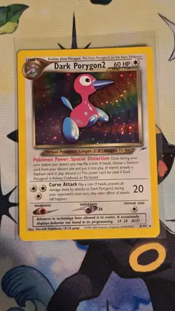 Pokemon Dark Porygon 2 TCG Unlimited Holo Rare Card 8/105 Neo Destiny - Image 1