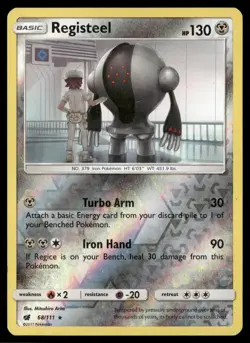 Registeel 68/111 Rare Crimson Invasion Pokemon Reverse Holo Near Mint - Image 1