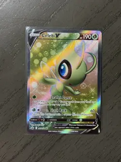 Pokemon TCG Celebi V Full Art Holo Rare Card 160/198 Chilling Reign - Image 1