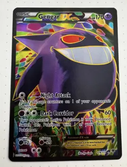Pokemon Gengar EX Full Art Ultra Rare Holo 114/119 XY Phantom Forces Card NM - Image 1