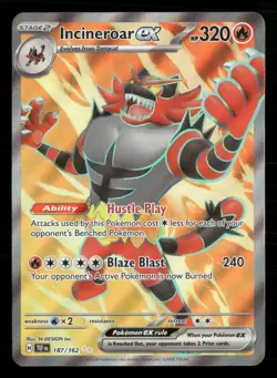 Incineroar ex - 187/162 - Ultra Rare - Temporal Forces - Pokemon Card - NM/M - Image 1