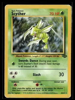 Pokemon TCG Jungle #26/64 Scyther (26) - Image 1