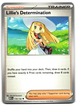 Lillie's Determination 119/132 - Mega Evolution Uncommon Pokemon TCG - M/LP Card - Image 1