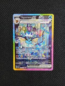 Vaporeon ex 149/131 SIR Prismatic Evolutions Holo Near Mint Pokemon Card - Image 5