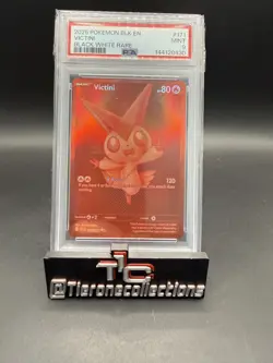 2025 POKEMON BLK EN-BLACK BOLT BLACK WHITE RARE #171 VICTINI PSA 9 - Image 1