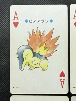 Pokemon Cyndaquil Totodile Chikorita Ace Gold Deck Ho-oh Playing Card Poker - Image 2