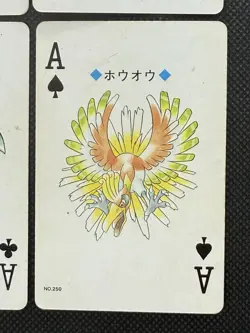 Pokemon Cyndaquil Totodile Chikorita Ace Gold Deck Ho-oh Playing Card Poker - Image 5