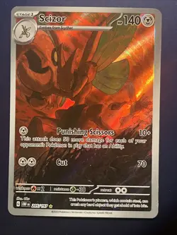 Pokemon Scarlet & Violet Obsidian Flames Scizor 205/197 Illustration Rare Holo - Image 1