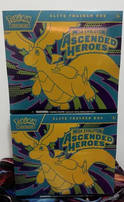 X2 Pokemon TCG: Ascended Heroes Elite Trainer Box (ETB) Sealed - Image 1