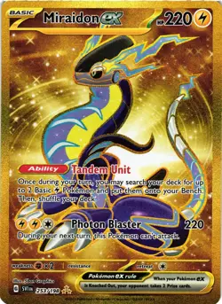 Pokemon TCG Miraidon ex 253/198 SV01: Scarlet & Violet Base Set Holo VLP - Image 1