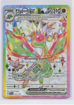 Pokemon TCG Flygon ex 222/191 Ultra Rare SV08: Surging Sparks NM - Image 1