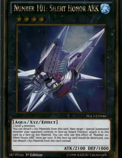 Number 101: Silent Honor ARK PGL2-EN046 Gold Rare Yu-Gi-Oh 1st Edition Near Mint - Image 1