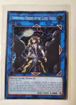 Yugioh: Underworld Goddess of the Closed World RA02-EN045 Secret Rare 1st Ed NM - Image 1