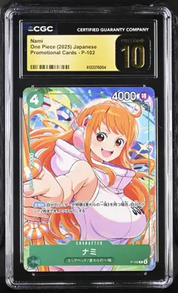 CGC 10 Pristine - Nami P-102 McDonald's Promo One Piece Japanese - Image 1