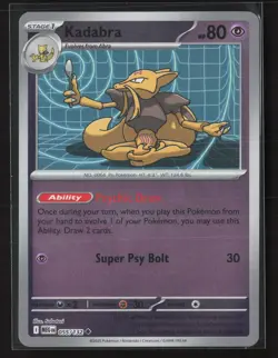 Kadabra Uncommon ME01: Mega Evolution 055/132 NM Pokemon Card Reverse Holo - Image 1