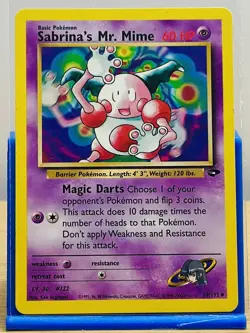 Sabrina's Mr. Mime 59/132 Gym Challenge LP Pokemon Card - Image 1