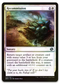 Recommission #22 (Foil) (NM) Brothers' War BRO Magic MTG - Image 1