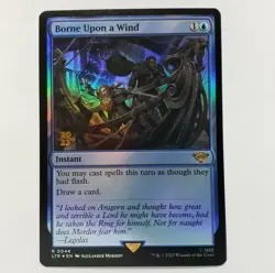 MTG Borne Upon a Wind Prerelease Promo LOTR - Image 1