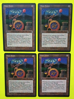Magic the Gathering MTG Ice Age TIME BOMB X 4 ( 3 LP/EX & 1 MP) R 1995! - Image 1