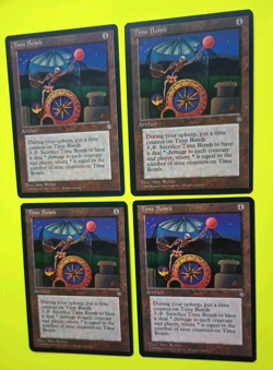 Magic the Gathering MTG Ice Age TIME BOMB X 4 ( 3 LP/EX & 1 MP) R 1995! - Image 2