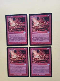 Magic the Gathering MTG Urza's Saga TORCH SONG X 4 LP/EX U 1998 Nice! - Image 1