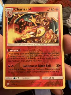 Pokemon Pokemon TCG Charizard 🔥 14/181 Sm-Team Up Reverse Holo Rare Card - Image 1