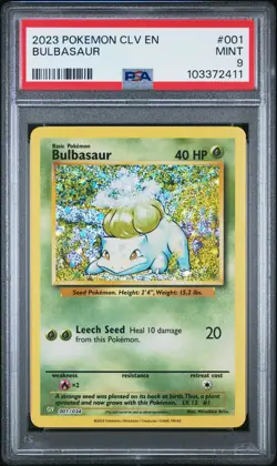 2023 Pokemon TCG Classic Venusaur & Lugia EX Deck #001 Bulbasaur PSA 9 - Image 1